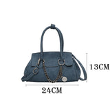 UAKISS  -  Top Handle Female Tote Bag Leather Small Crossbody Bags for Women  Luxury Brand Shoulde Side Bag Ladies Chain Handbags