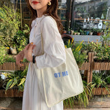 UAKISS  -  Korean Casual Handbags Fashion Canvas Women Bag Summer Simple Women's Shoulder Bags Student Literary Tote Ladies Handbag