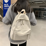 UAKISS  -   School Backpack Women Canvas Student Double Shoulder Bag Schoolbag For Teenager Girls Boy satchel Bolsa Para La Escuela