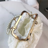 UAKISS  -  Elegant Vintage Womens Handbag Gentle Fashion White Pearl Chinese Style Shoulder Bag Luxury Designer Ladies Aesthetic Bags