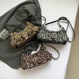 UAKISS  -   Belt Design Small PU Leather Leopard Crossbody Bags Lady Shoulder Bag for Women 2024 Winter New Y2K Handbags and Purses