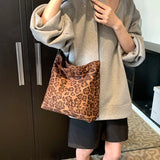 UAKISS  -  Small Leopard NUBUCK Underarm Bags Lady Shoulder Bag for Women 2024 Winter New Trend Vintage Y2K Fashion Handbags