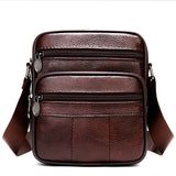 UAKISS  -  New Men's Cow Leather Crossbody Bag Man Shoulder Bag Casual Male Small Simple Bag For Men