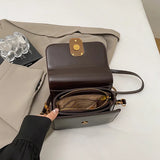 UAKISS  -  2024 New Y2K Retro Designer Mini PU Leather Flap Bag Women Trends Handbags and Purses Shoulder Bag Lady Crossbody Bag