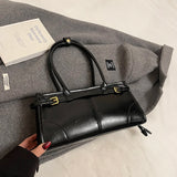 UAKISS  -  Small Short Handle PU Leather Tote Bags for Women 2025 Y2K Ladies Shoulder Bag Females Retro Simple Handbags and Purses