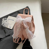 UAKISS  -  Korean New Bow PU Shoulder Bags Fashionable and Sweet Design Tote Bag Foldable Large Capacity Commuter Women Handbag