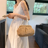 UAKISS  -  Small Straw Underarm Bags for Women 2024 Summer Crossbody Bags Lady Travel Purses and Handbags Female Shoulder Bag