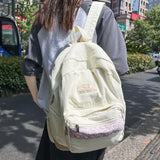 UAKISS  -  Washed Canvas Backpack New High School Student Backpacks