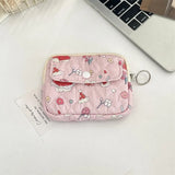 UAKISS  -  1 Piece Cute Cartoon Kpop Photocard Bag Sweet Floral Animal Student Coin Purse Portable ID Bank Business Card Wallet Storage Bag