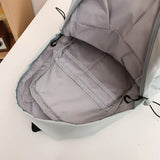 UAKISS  -  Backpack Waterproof Nylon Women School Bag For Teenage Girl Men Casual Shoulder Bag Solid Color Rucksack Quality Travel