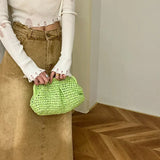 UAKISS  -  Streetwear Trendy Y2k Crochet Shoulder Crossbody Bags Korean Vintage All Match Women Handbags Japanese Fashion Casual Clutches