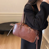 UAKISS  -  Retro PU Leather Underarm Bags for Women 2024 Winter Y2K New Korean Fashion Female Shoulder Bag Handbags and Purses