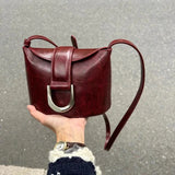 UAKISS  -  Vintage Streetwear Trendy Mini Bag Y2k Aesthetic Simple Solid Women's Handbags Casual All Match Shoulder Crossbody Bags Female