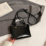 UAKISS  -  Small Short Handle PU Leather Crossbody Bags for Women 2025 Y2K Ladies Shoulder Bag Females Simple Handbags and Purses