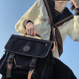 UAKISS  -   Japanese JK Uniform Bags Women High-capacity Canvas Backpacks All Match Shoulder Bags Aesthetic Crossbody Bag сумка