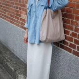 UAKISS  -  New Tote Stripe Versatile Retro Commuter One Shoulder Crossbody Bag with Large Capacity Canvas Bag