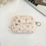 UAKISS  -  1 Piece Cute Cartoon Kpop Photocard Bag Sweet Floral Animal Student Coin Purse Portable ID Bank Business Card Wallet Storage Bag