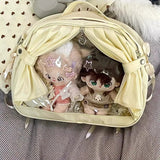 Uakiss Sweet Ita Bag for Women Original Y2k Fashion Curtain Cute Casual Backpack Transparent Kawaii Lolita Jk Female Shoulder Bag