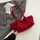 UAKISS  -  Retro Small PU Leather Shoulder Bag for Women 2024 Winter Trend New Y2K Fashion Handbags Females Travel Luxury Tote Bag