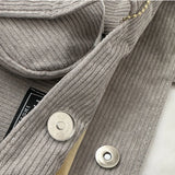 UAKISS  -  Tote Bag Large Capacity Simple Handbag Preppy Style High Quality Shoulder Bag Fashionable Magnetic Buckle Corduroy Bag