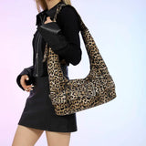 UAKISS  -   Big Belt Design PU Leather Leopard Crossbody Bag for Women 2024 Korean Fashion Y2K Handbags and Puress Female Shoulder Bag