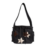 UAKISS  -  2024 High-capacity Streetwear Simple Shoulder Bag Vintage Star Y2k Aesthetic Grunge Crossbody Bags All Match   Women Handbags