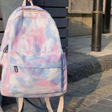 UAKISS  -  Sweet Y2k Contrast Color Women Backpack High-capacity Kawaii Rainbow Schoolbags Trendy Harajuku Preppy Backpacks for Students