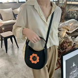 UAKISS  -  Floral Shoulder Bags For Women Strapped Strapless Korean Style 2022 Spring Summer New Designer PU All-Match Cross-Body Handbags