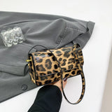 UAKISS  -  PU Leather Small Leopard Underarm Bags Lady Crossbody Shoulder Bag for Women 2024 Winter New Retro Trend Small Handbags