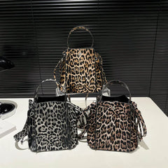 UAKISS  -  Pu Leather Crossbody Bags for Women 2025 Spring Y2K Korean Fashion Handbags Small Luxury Designer Leopard Shoulder Bag