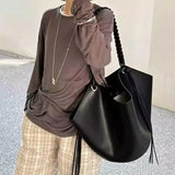 UAKISS  -  Vintage Design Leather Handbags For Women Casual Large Capacity Shoulder Bags Street Fashion Shopper Totes Small Bags Clutch