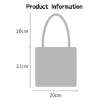 UAKISS  -  2024 Ladies Sweet Knitted Handbag Small Skirt Patchwork Armpit Shopping Bags New Women's Winter Wool Tote Bag Soft Shoulder Bag