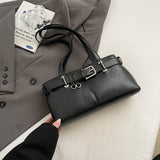 UAKISS  -   PU Leather Shoulder Bags for Women 2024 Y2K Designer Ladies Tote Bag Females Luxury Vintage Handbags and Purses