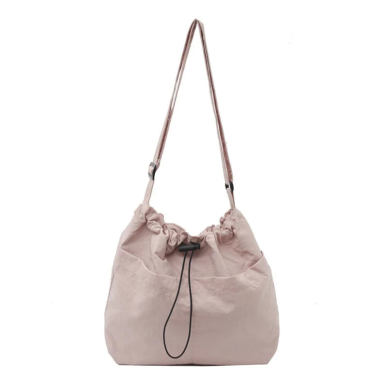 Uakiss Leisure Woman Tote Bag New Fashionable Canvas Bucket Shoulder Bag Large Capacity Student Commuting Crossbody Bag