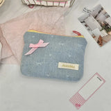 UAKISS  -  1 Piece Mini Sweet American Bow Lipstick Makeup Bag Fashion Student Girl Coin Bus Card Photocard Holder Portable Wallet Purse