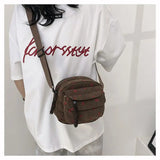 UAKISS  -  New Cross Body Bag Women Large Capacity Bucket Crossbody Bag Canvas Quilted Cotton Shoulder Bags Handbag Fanny Pack