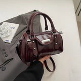 UAKISS  -  Small PU Leather Shoulder Bags for Women 2024 Winter Y2K New Designer Trend Female Tote Bag Lady Short Handle Handbags