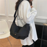 UAKISS  - Fashion Women Shoulder Messenger Bag Solid Simple Canvas Spring Shopping Bag Female Tote Crossbody Bag For Women Ladies Handbag