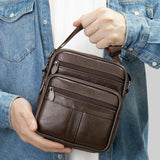 UAKISS  -  New Men's Cow Leather Crossbody Bag Man Shoulder Bag Casual Male Small Simple Bag For Men