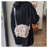 UAKISS  -  New Cross Body Bag Women Large Capacity Bucket Crossbody Bag Canvas Quilted Cotton Shoulder Bags Handbag Fanny Pack