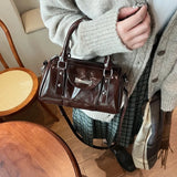 UAKISS  -  Small PU Leather Shoulder Bags for Women 2024 Winter Y2K New Designer Trend Female Tote Bag Lady Short Handle Handbags