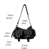 UAKISS  -  Kpop Trends Women Shoulder bag Large capacity Casual Nylon female Crossbody messenger Bag bolsas Multiple pockets ladies handbag