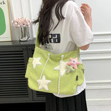 UAKISS  -  Girls Kawaii Pendant Star Shoulder Bags Women Japanese Casual Fashion Crossbody Bag Y2k Streetwear Tote  for College Student