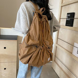 UAKISS  -  Design Women's Big Cloth Drawstring Backpacks 2024 Summer New Trend Y2K Korean Fashion Backpack Lady Travel Back Packs