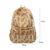 UAKISS  -  Women Kawaii Flower Backpacks Teenager Laptop Lady Cute Book Bag Girl Trendy College Backpack Fashion Female Travel School Bags