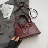 UAKISS  -  PU Leather Retro Tote Bag for Women  Winter Trend New Fashion Y2K Handbags Females Travel Shoulder Crossbody Bags