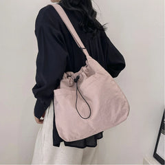 Uakiss Leisure Woman Tote Bag New Fashionable Canvas Bucket Shoulder Bag Large Capacity Student Commuting Crossbody Bag