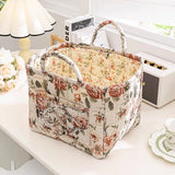 UAKISS  -  Sweet Floral Women's Bento Handbags Retro Patchwork Ladies Tote Shoulder Bags Retro Flower Female Storage Shopper Bag Purse