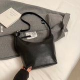 UAKISS  -  Small PU Leather Bucket Crossbody Bags for Women 2024 Winter Y2K Trend Female Fashion Shoulder Bag Handbags and Purses