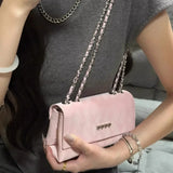 UAKISS  -  Pink Womens Shoulder Bag Sweet Elegant Small Literary Luxury Designer Handbag Chain Gentle Exquisite Ladies New Armpit Bag